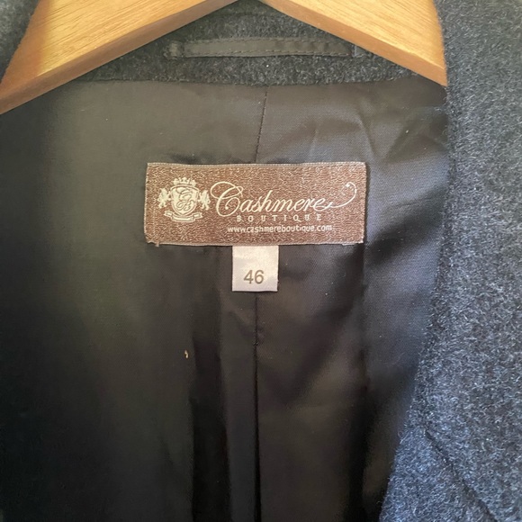 NWT Men’s Cashmere Boutique Full Length Topcoat in Pure Cashmere sz 46 charcoal - Picture 2 of 4